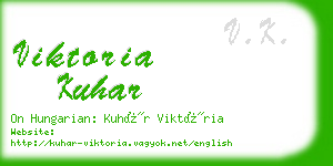viktoria kuhar business card